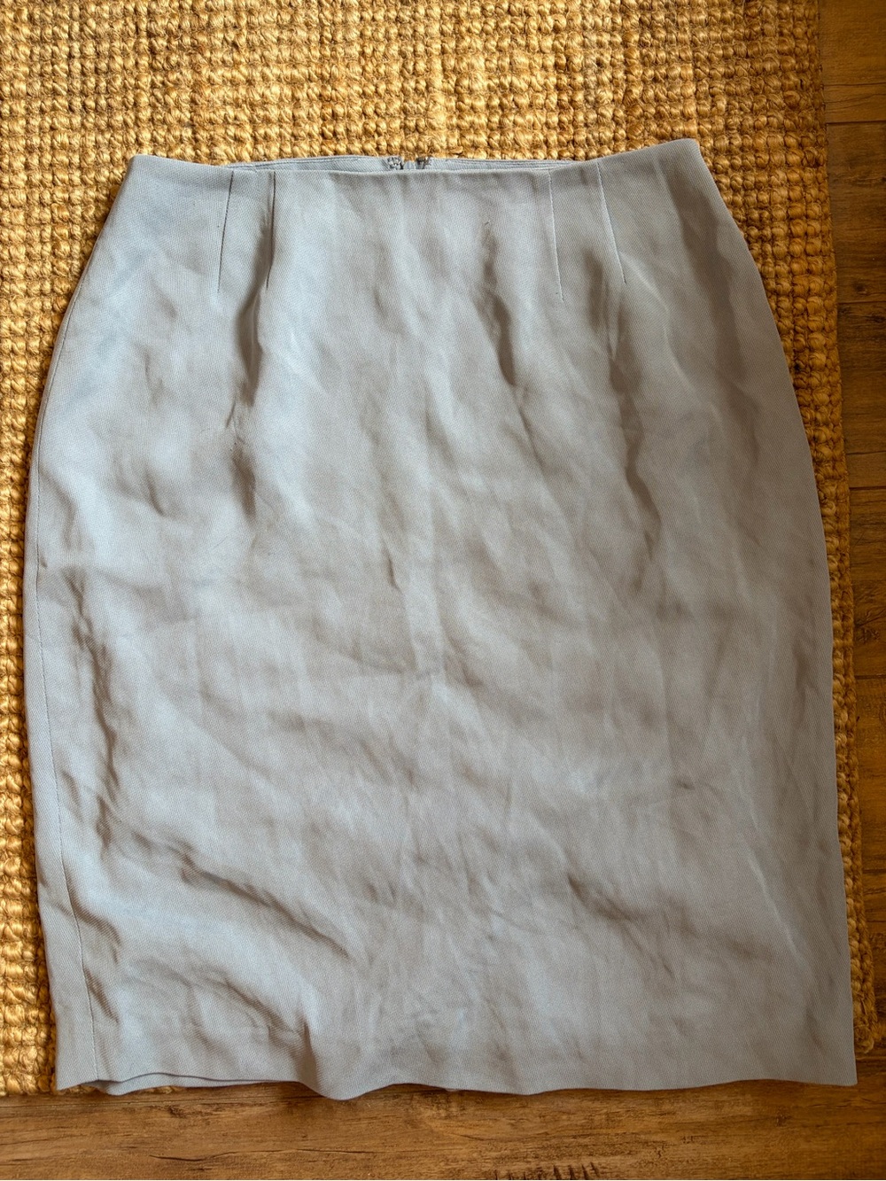 Classic Light Blue Gray Pencil Skirt - Women